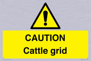 CAUTION Cattle grid